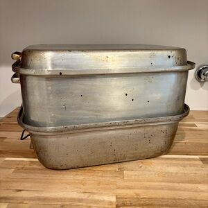 WEAR EVER Vintage roasting pan 5 piece set model no 229 aluminum made in Canada